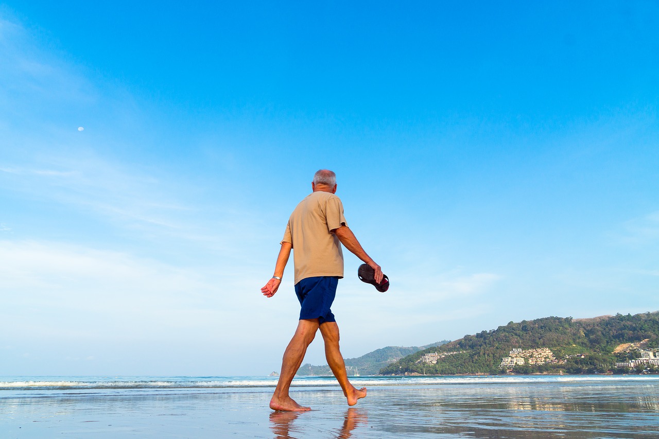 Pensioner on Beach